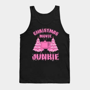 Pink Christmas Movie Junkie Paradise Tank Top